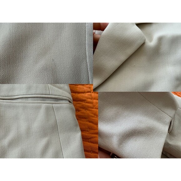 vtg 90s Emanuel ungaro Designer beige minimalist classic button blazer size 2 - Picture 11 of 12